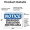 Signmission Emergency Evacuation Meeting Area, 24 in W x Rectangle, Vinyl Decal OS-2PACK-NS-D-1824-L-11789 - alternate 5